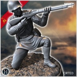 Set of five Soviet Russian Red Army soldiers (WW2 USSR) (with Mosin-Nagant + PPSh-41) (1)