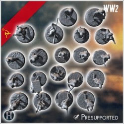 Set of 20 Russian Soviet artillery and cannon crews USSR WW2 (7)