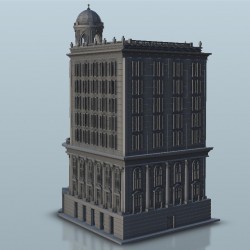 Retro corner building