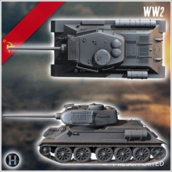 T-34-85 M1945 Modèle 1945 (avec sur-blindage de lits métalliques)