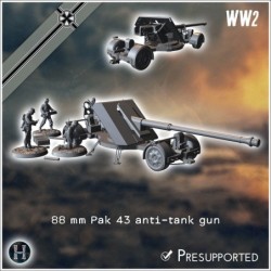 88 mm Pak 43 anti-tank gun...