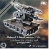 128 mm Flak 40 Flakzwilling heavy anti-aircraft gun (with 5 crews)