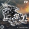 128 mm Flak 40 Flakzwilling heavy anti-aircraft gun (with 5 crews)