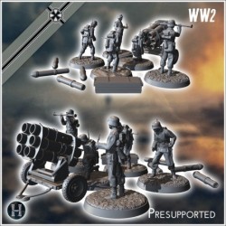 150 mm Nebelwerfer 41 multiple rocket launcher (with 5 crews)