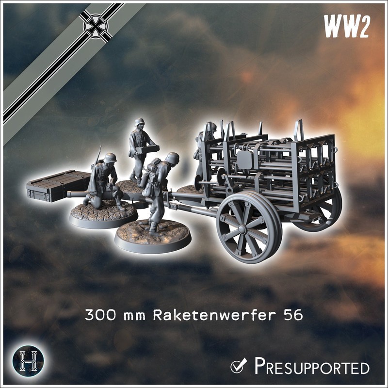 300 mm Raketenwerfer 56 multiple rocket launcher (with 5 crews)