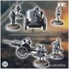 105mm 10,5 leFH 18 German light field howitzer (with 5 crew figures)