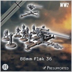 88 mm 8,8 Flak 36 German...