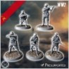 Set of five Soviet Russian Red Army soldiers (WW2 USSR) (with Mosin-Nagant) (2)