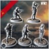 Set of five Soviet Russian Red Army soldiers (WW2 USSR) (with Mosin-Nagant) (2)