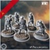 Set of five Soviet Russian Red Army soldiers (WW2 USSR) (with Mosin-Nagant + PPSh-41) (4)