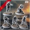 Set of five Soviet Russian Red Army soldiers (WW2 USSR) (with Mosin-Nagant + PPSh-41) (4)