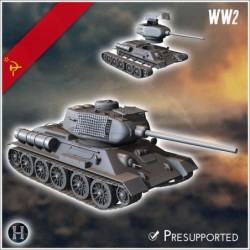 T-34-85 M1945 (with bedspring up-armour)