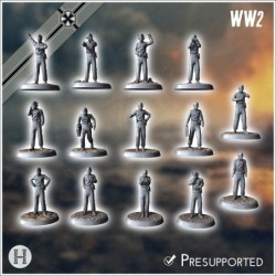 Set of 15 German WW2 tank crews