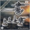 105mm 10,5 leFH 18 German light field howitzer (with 5 crew figures)