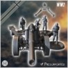 150mm 15,0 sFH schwere Feldhaubitze 18 Immergrün German heavy field howitzer (with 5 crew figures)