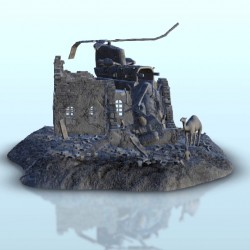 Ruins with Boeing CH-47 Chinook wreckage |  | Hartolia miniatures