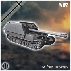 Waffenträger Grille 19 210mm on Tiger VK 45.01 (P) Porsche