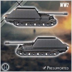 Waffenträger Grille 19 210mm on Tiger VK 45.01 (P) Porsche