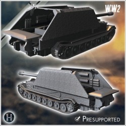 Waffenträger Grille 19 210mm sur Tiger VK 45.01 (P) Porsche