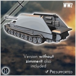 Waffenträger Grille 19 210mm on Tiger VK 45.01 (P) Porsche