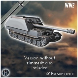 Waffenträger Grille 19 210mm sur Tiger VK 45.01 (P) Porsche