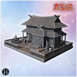 Large Japanese house with...