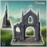 Ancient gothic arch with detailed carvings and two spiky architectural elements (15)