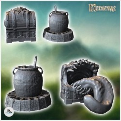 Fantastic accessory set with cauldron and tongue box (2)