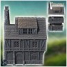 Medieval house with chimney, concave roof and upside-down dormer (45)