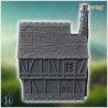 Medieval house with chimney, concave roof and upside-down dormer (45)