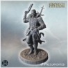 Male vampire hunter with two weapons, detailed outfit, standing on a decorated circular base (12)