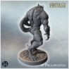 Werewolf with sharp claws, fierce expression, and muscular build on a detailed circular base (29)