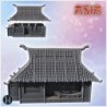 Asian building with entrance awning and rounded railing (29)