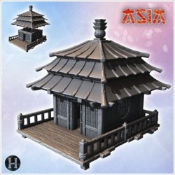 Asian building with wooden...