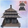 Asian building with wooden access platform and gable roof (32)