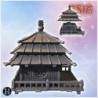 Asian building with wooden access platform and gable roof (32)