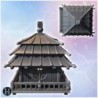 Asian building with wooden access platform and gable roof (32)