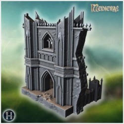 Gothic ruins with tall...