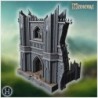 Gothic ruins with tall spires, arched windows, crumbling walls, and sharp decorative spikes (15)