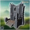 Gothic ruins with tall spires, arched windows, crumbling walls, and sharp decorative spikes (15)