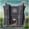 Gothic ruins with tall spires, arched windows, crumbling walls, and sharp decorative spikes (15)