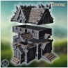 Gothic house with horned roofline, wooden walls, pointed windows, and steep entrance staircase (18)