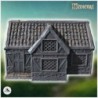 Medieval half-timbered house with tiled roof and access steps (18)