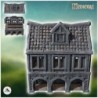 Medieval one-storey building with wooden arched passageway and roof window (23)