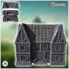 Medieval half-timbered one-storey house with staircase and window shutters (20)