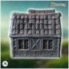 Medieval building with multiple wooden doors, half-timbered walls and tiled roofs (22)