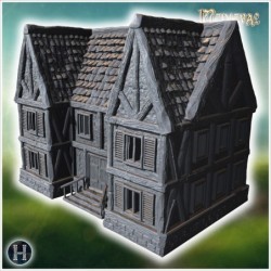 Large medieval house with...