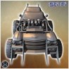 Armored vehicle with large wheels, reinforced front, and exposed engine components (1)