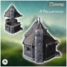 Medieval sorcerer's hut with double roofs and wooden doors (6)