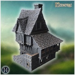 Large medieval house with...